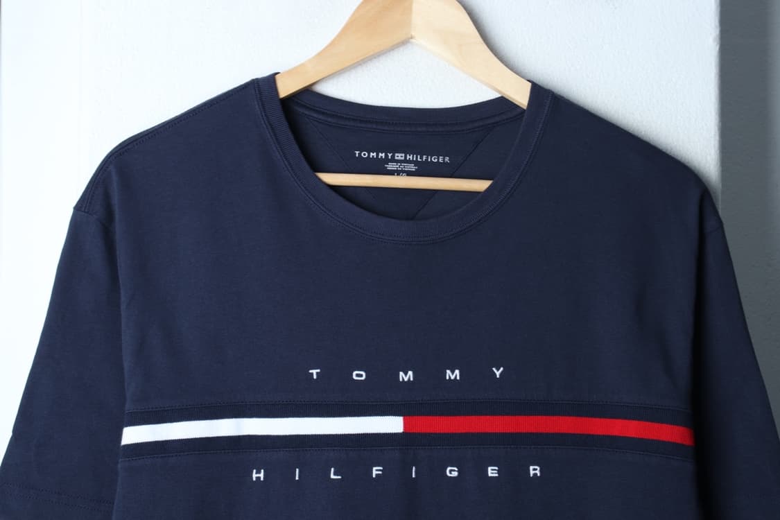 (L-XL) 타미힐피거 반팔 티셔츠 빅로고 네이비 올드스쿨-H30950 상품이미지3