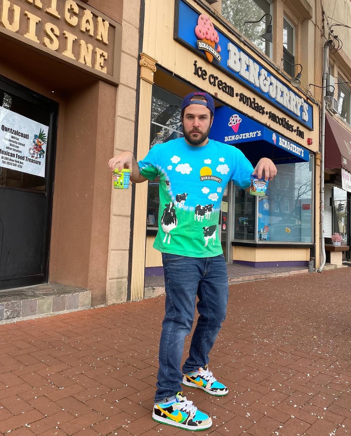 90s 벤앤제리스 타이다이 티셔츠 상품이미지3