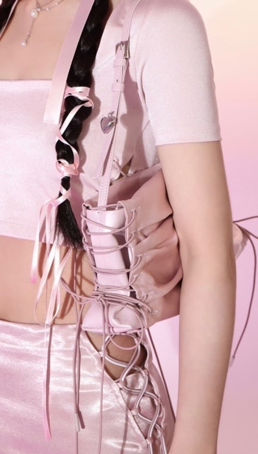 아이당클럽 히메갸루 셔링 리본 백 가방 상품이미지1