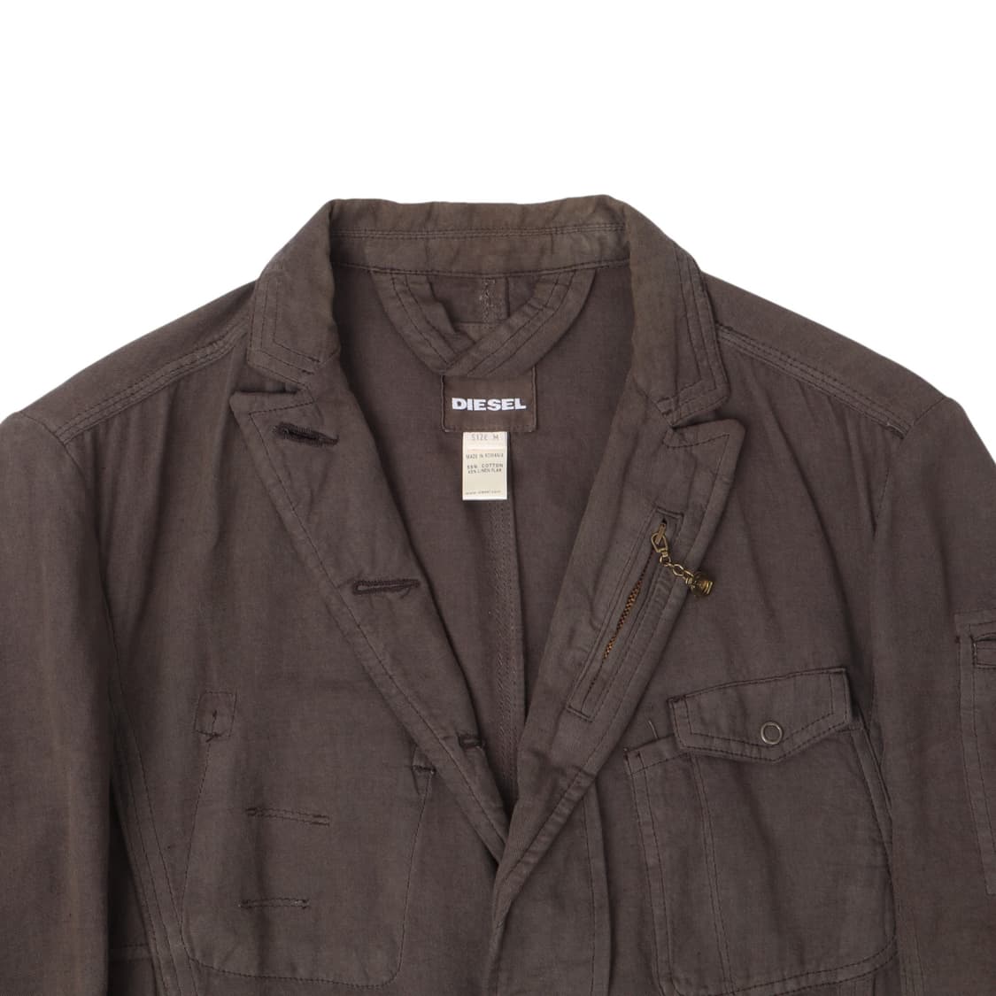 디젤 멀티포켓 바이커 린넨 자켓 상품이미지2