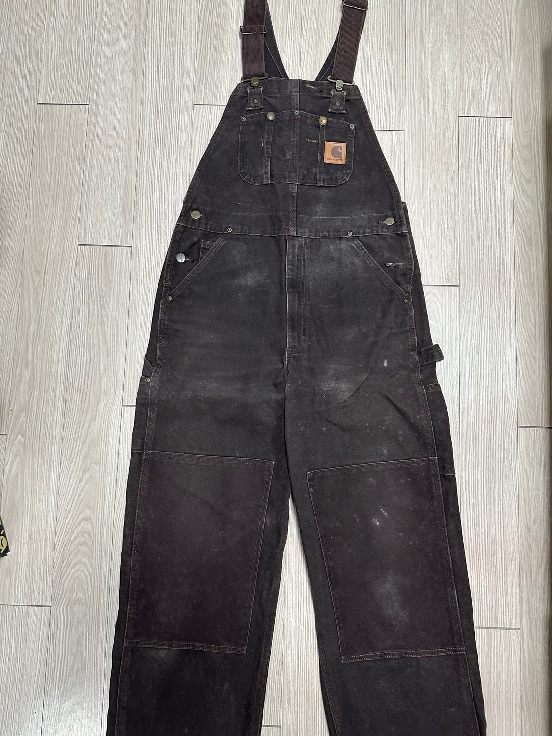칼하트 브라운 오버롤 멜빵 상품이미지2