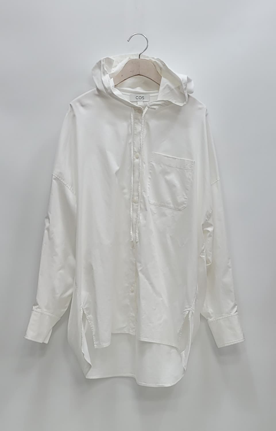 COS 24SS 코스 루즈핏 후드 셔츠 아우터 / 여 EUR 34 화이트 상품이미지1