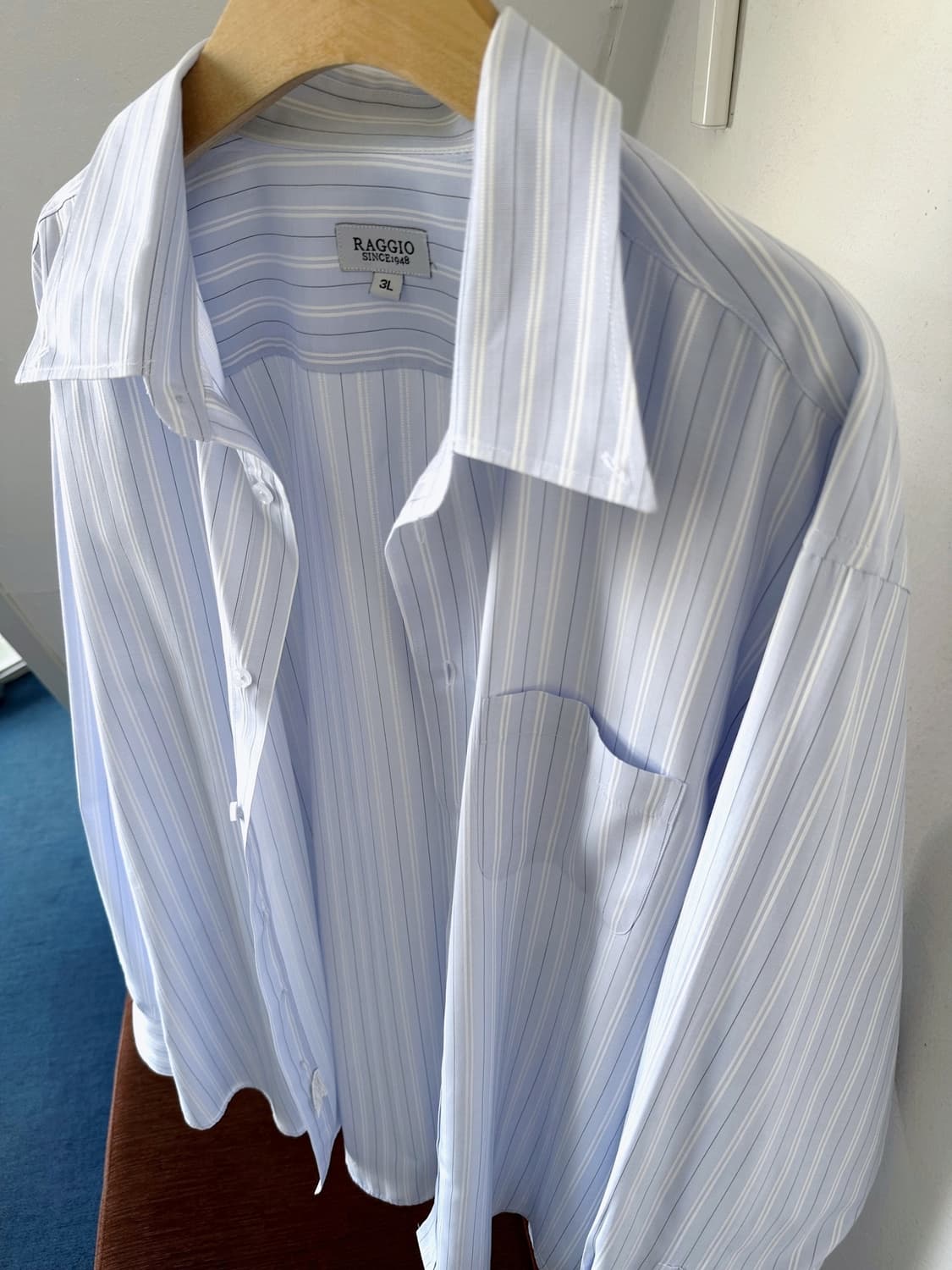 High count multi stripe B/D shirt 상품이미지1