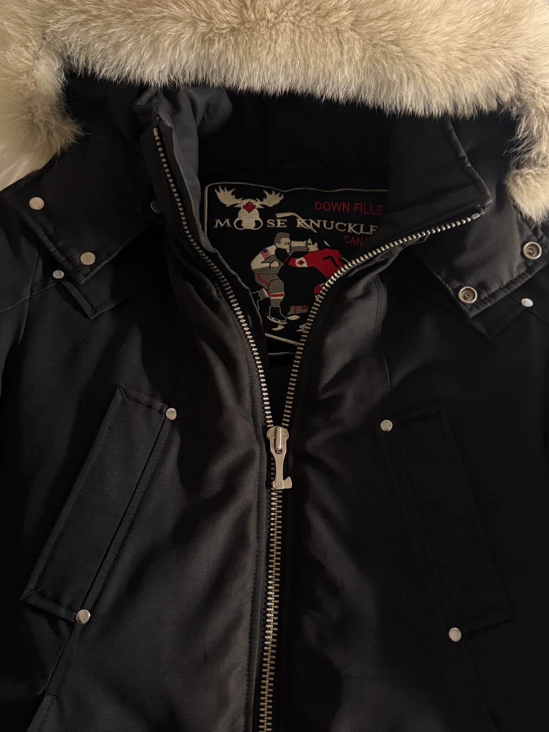 무스너클 발리스틱 봄버 패딩 화이트퍼 m 상품이미지4