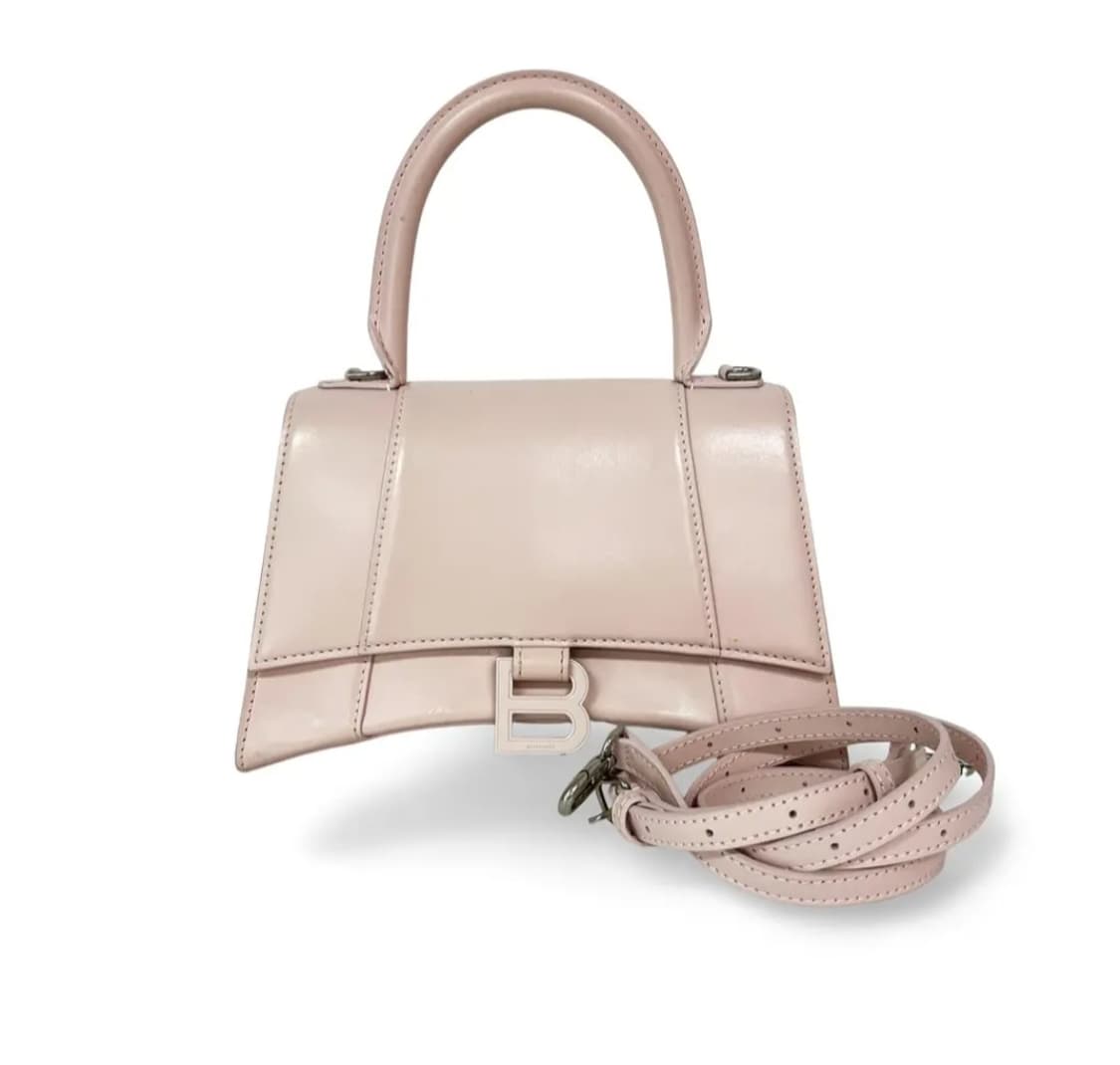 발렌시아가  아워글래스 탑핸들 스몰 핑크 상품이미지2