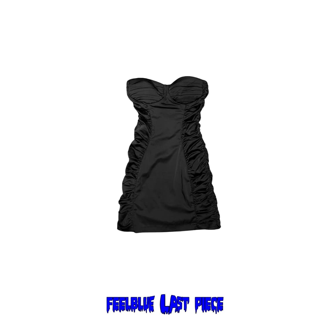 Shirred Satin Mini Tube Dress 상품이미지1