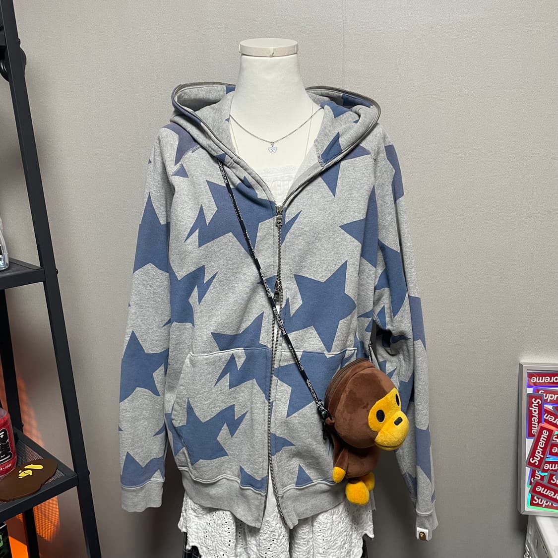 bape 스타 집업 그레이 상품이미지2