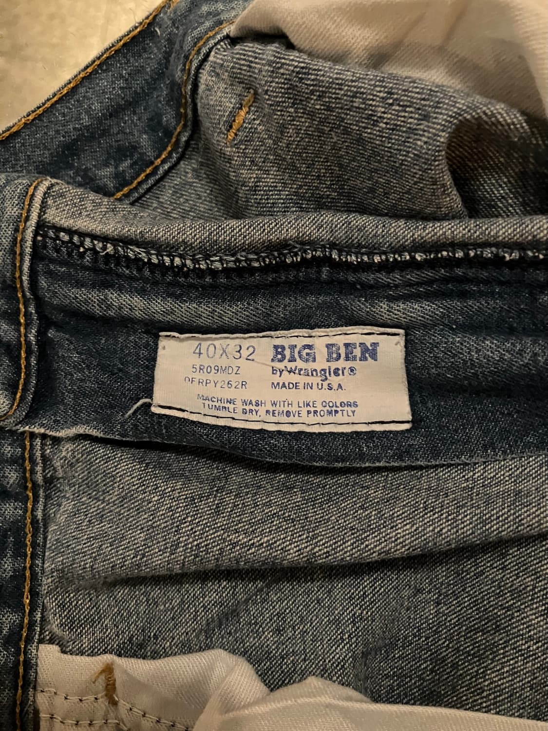 70s USA 빈티지 랭글러 빅밴 데님 카펜터 팬츠 상품이미지9