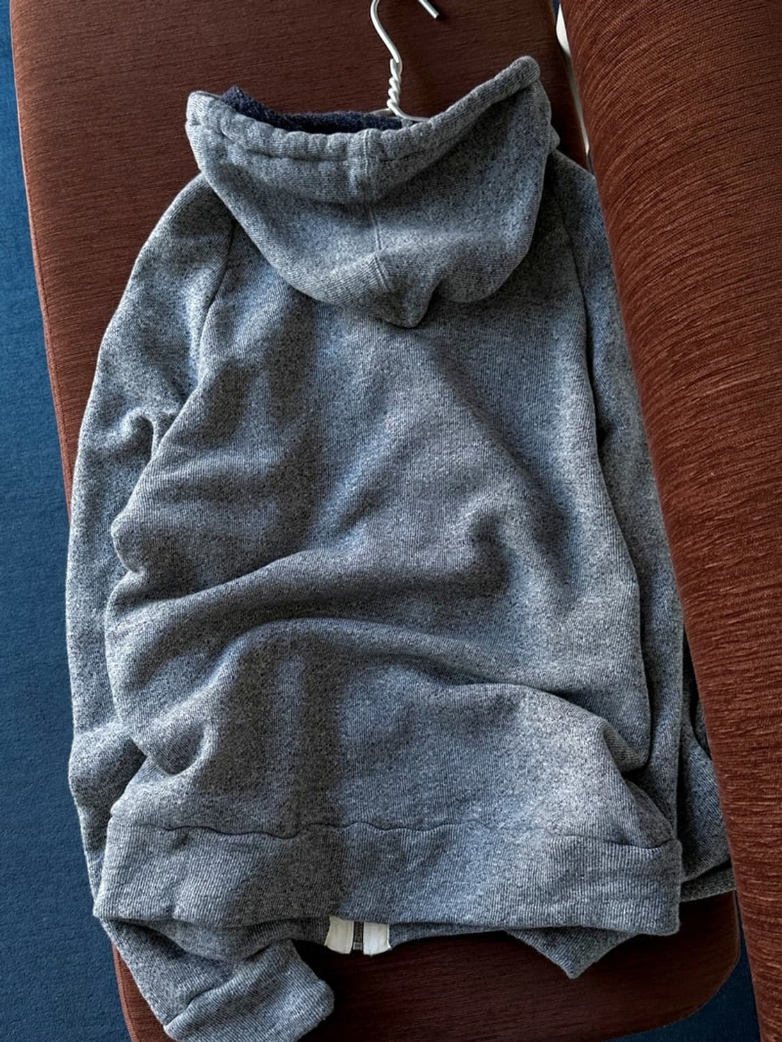 High gauge melange knitted hood zip park 상품이미지6