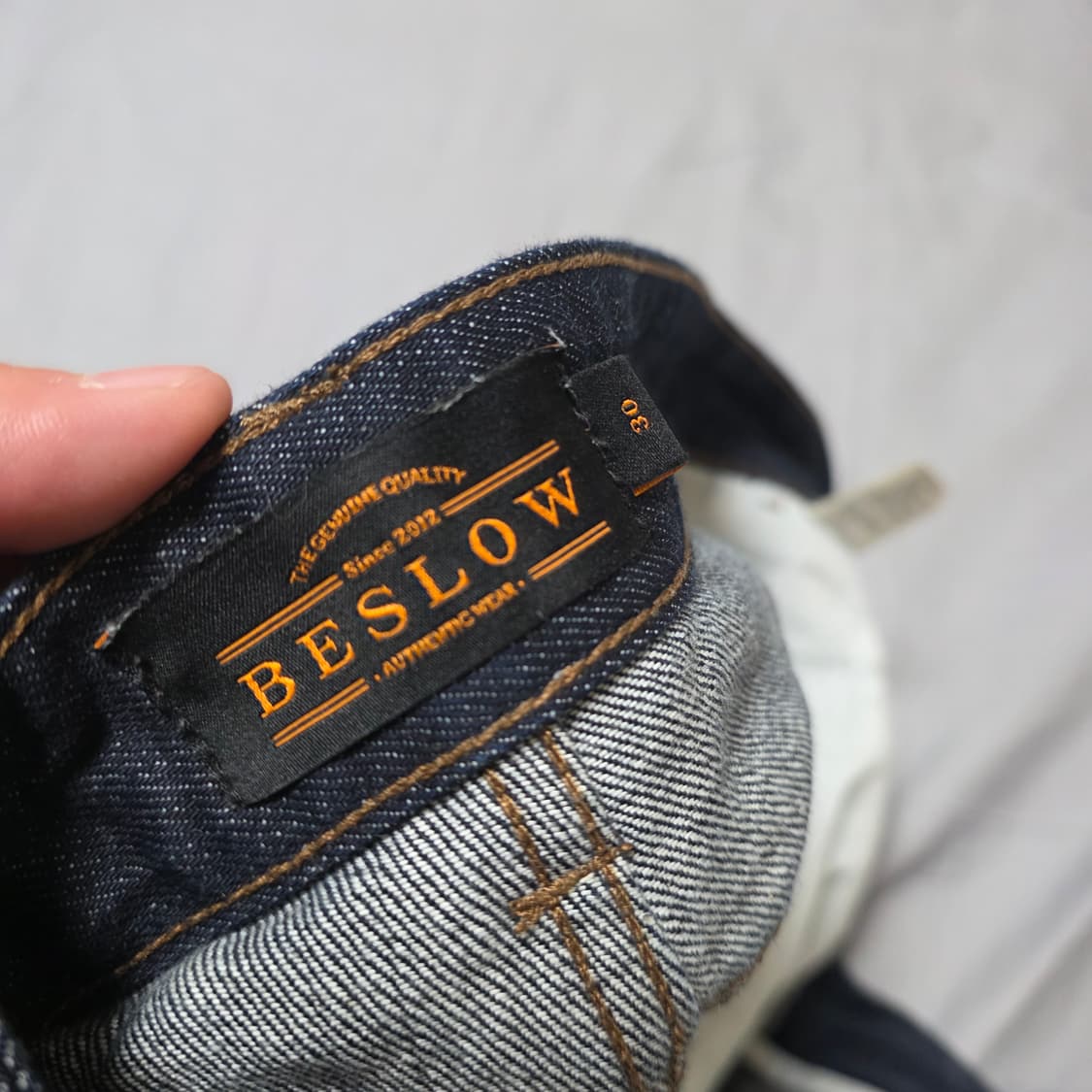 비슬로우 셀비지 데님 인디고 상품이미지2