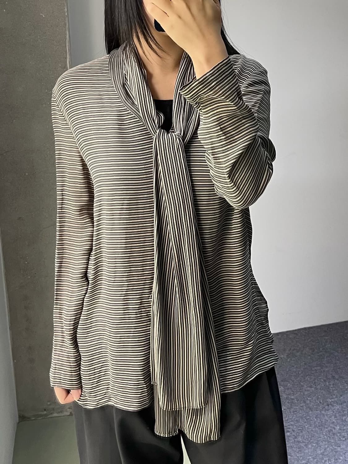 소니아 리키엘 레이온 스트라이프 스카프 탑 상품이미지2