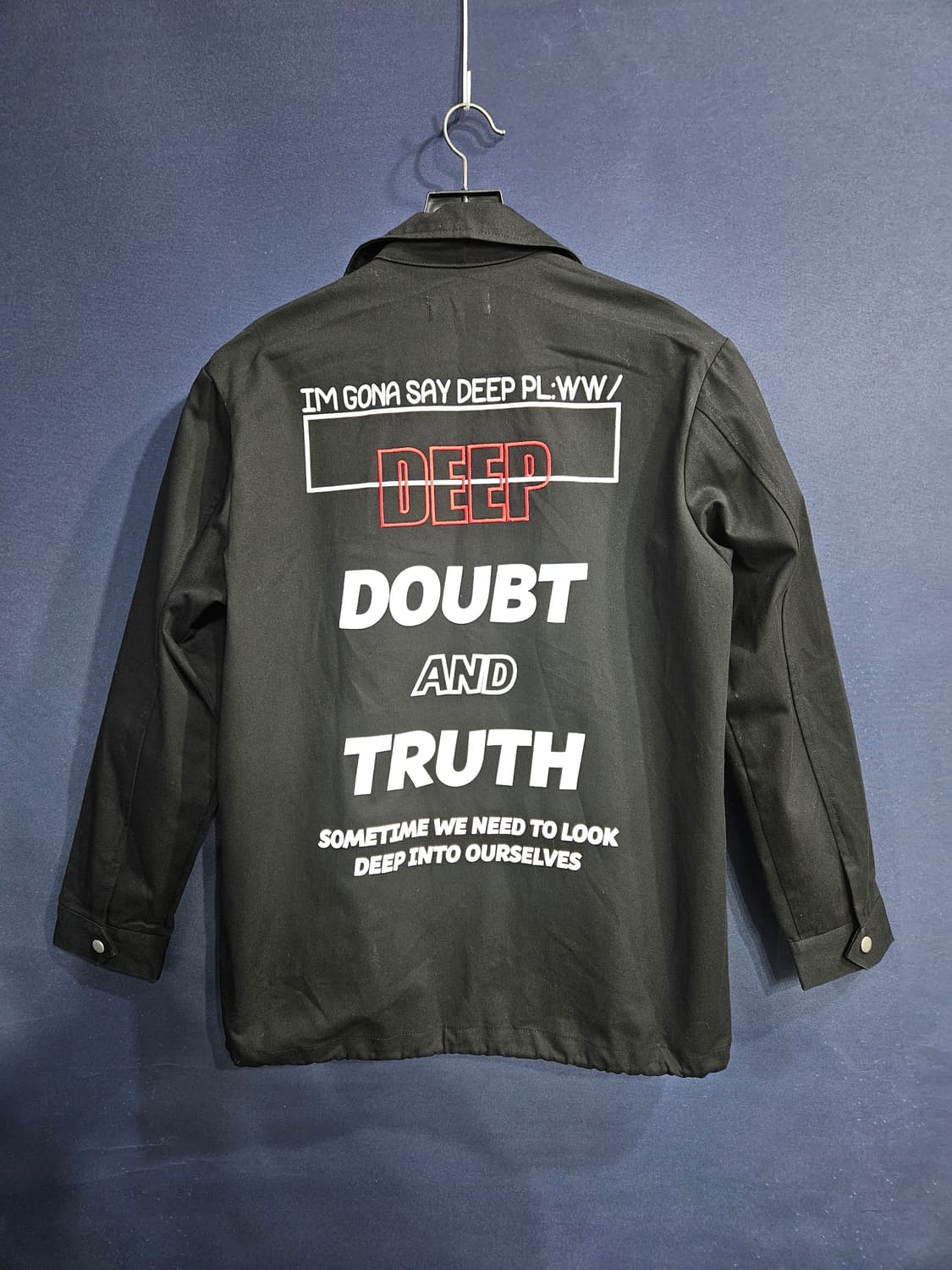 더블제이 프린팅 블랙 남성 세미오버핏 100 데님자켓  상품이미지2