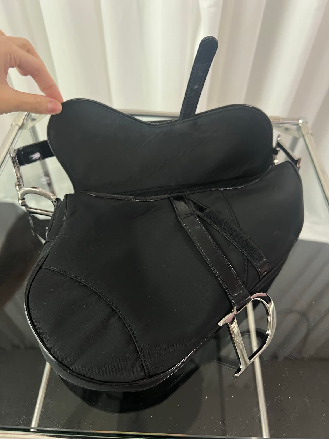 크리스찬 디올 2002 새들백 블랙 숄더백 상품이미지6