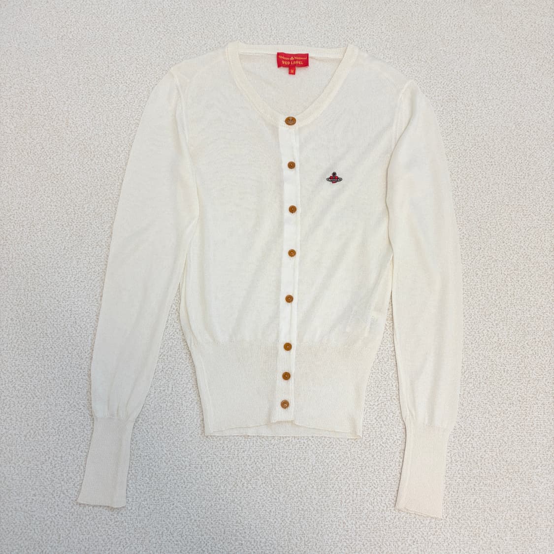 비비안웨스트우드 레드라벨 아이보리 시스루 가디건 상품이미지1