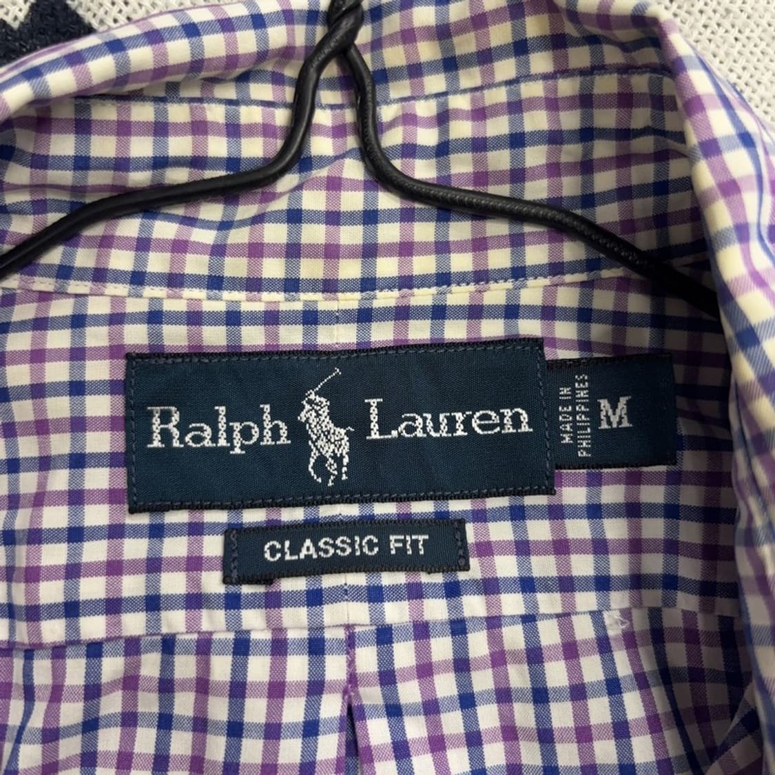 폴로 랄프로렌 클래식핏 자수로고 오버핏 체크 셔츠 M P00025 상품이미지3