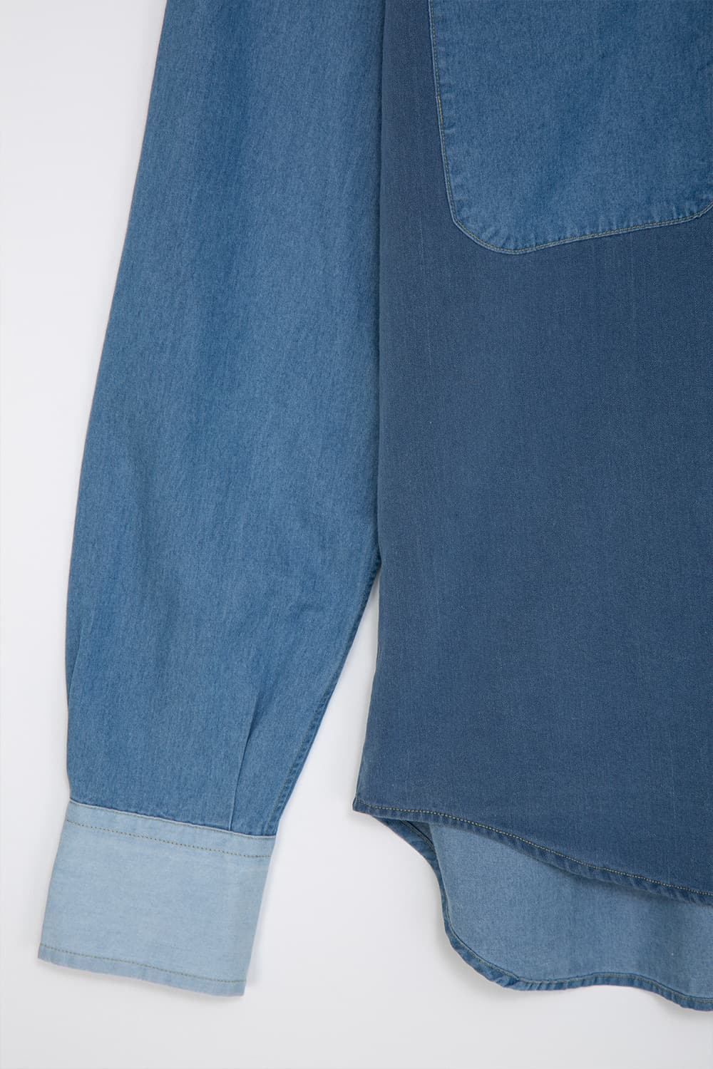 드레익스 패치워크 투 포켓 데님 워크 셔츠 S사이즈 상품이미지6