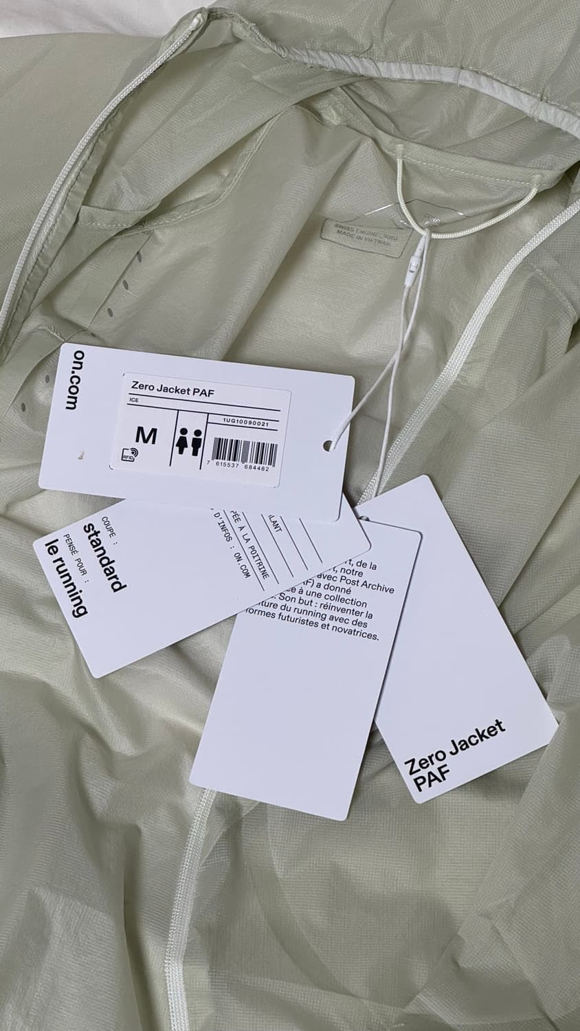 On x Paf) Zero jacket PAF 바람막이 (아이스 색상) 상품이미지4