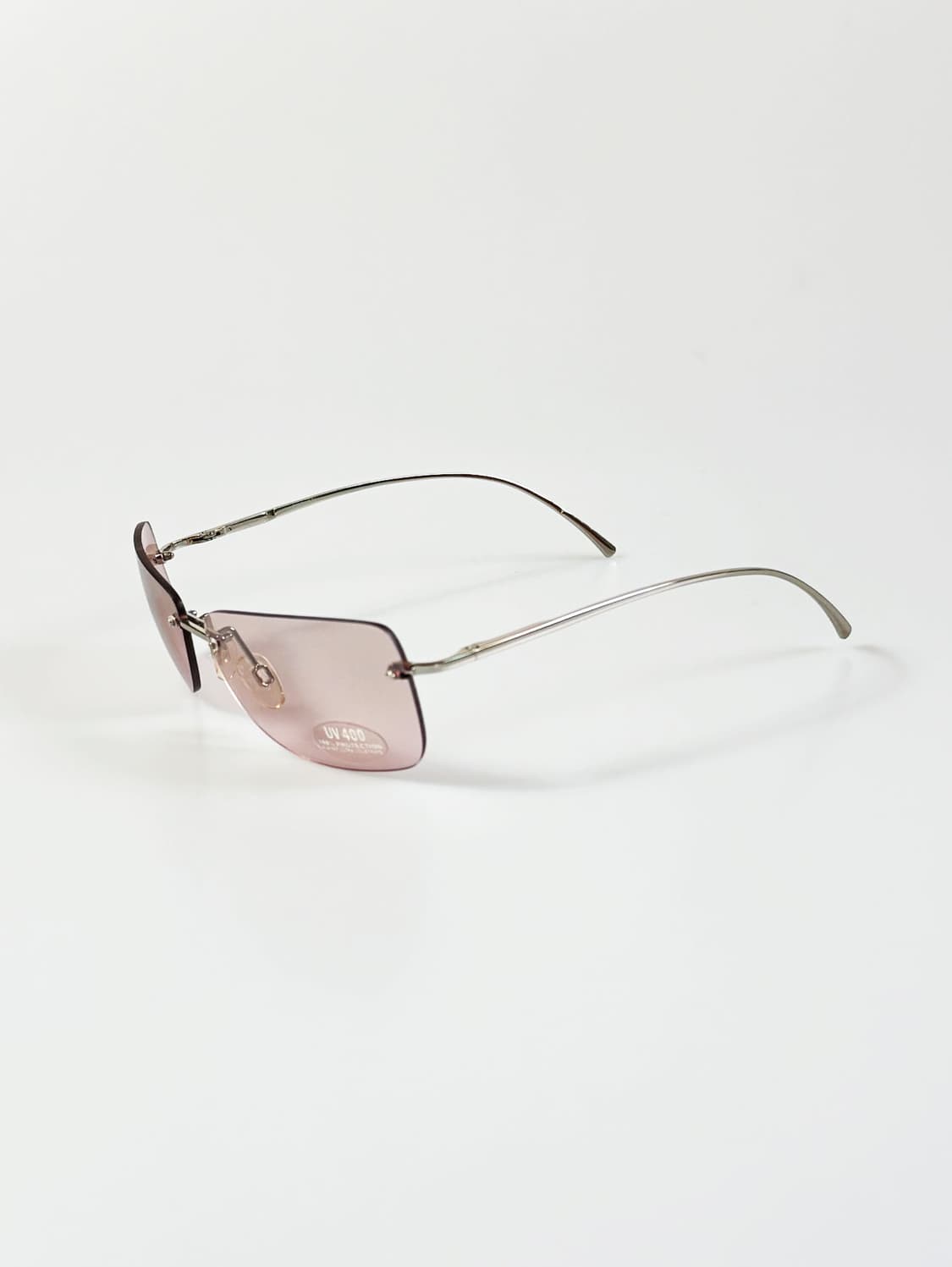 90s UNOSOLEIL 무테 스퀘어 틴트 빈티지 선글라스 상품이미지3