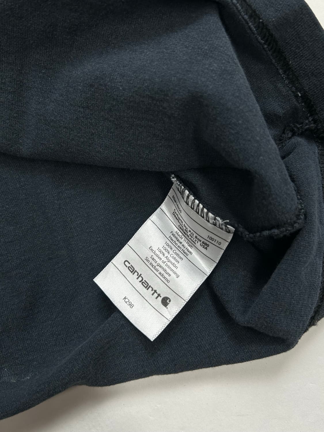 칼하트 차콜 빅로고 슬리브 M 상품이미지8