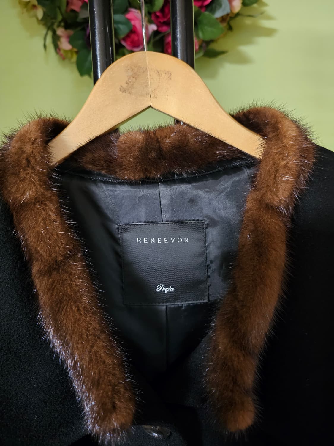 레니본 천연밍크배색 모캐시미어코트 상품이미지2