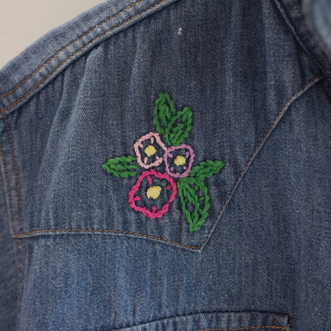 70's Ranchcraft Denim Western Shirt 상품이미지3