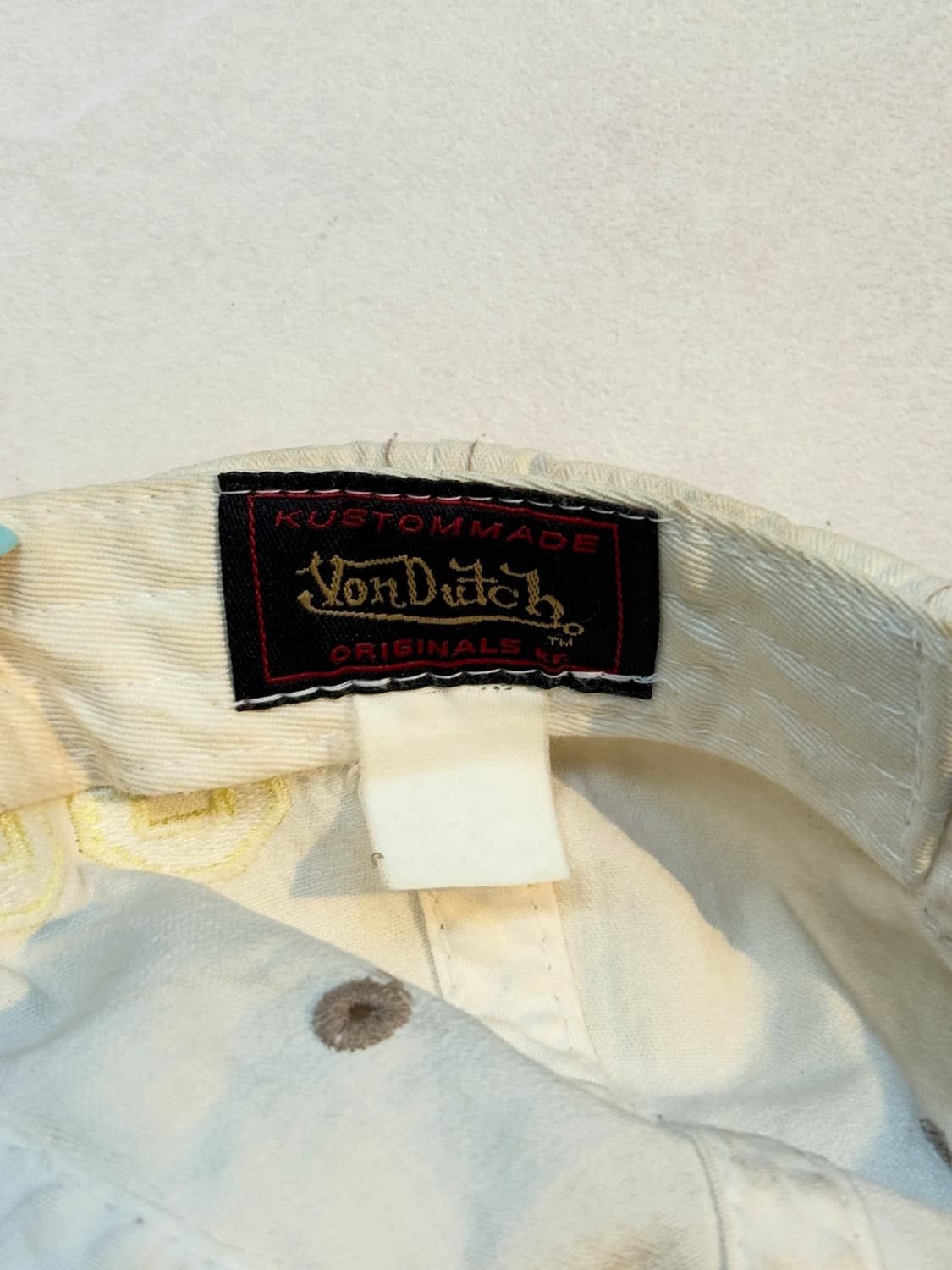 Von Dutch ivory logo ball cap 상품이미지6