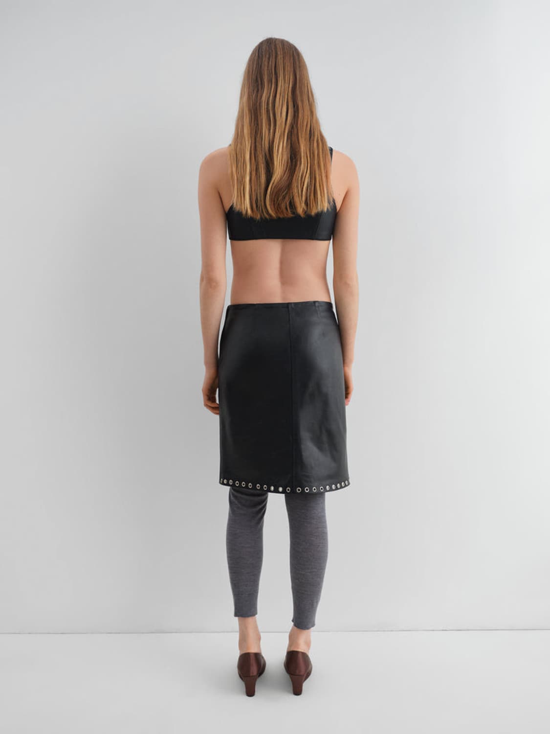 [S,M]기마구아스 Eyelets 아일렛 레더 스커트 상품이미지6