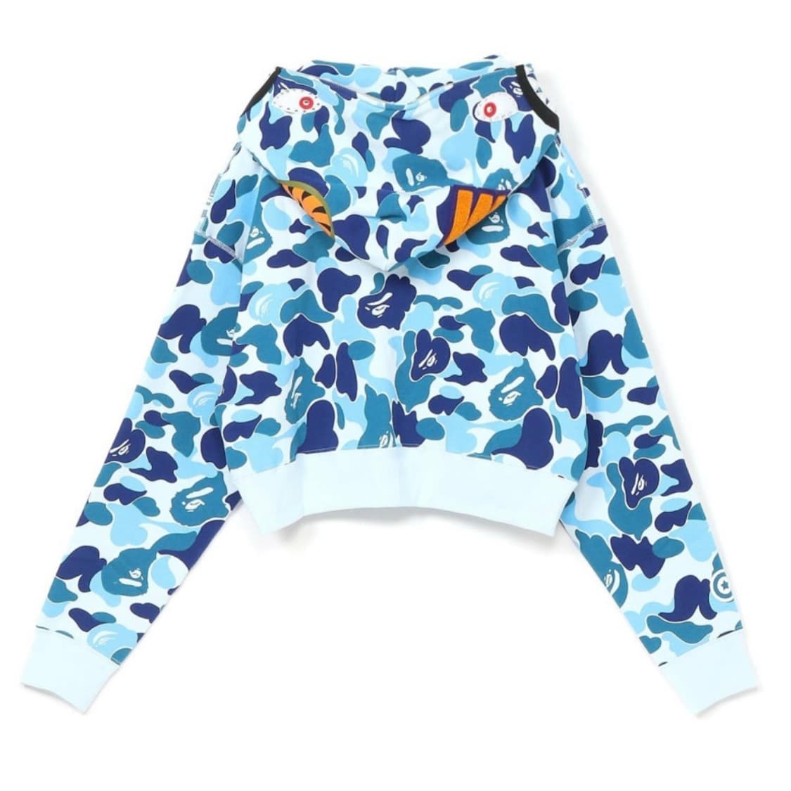 베이프 크리스탈 크롭 샤크 후드집업 M 상품이미지2