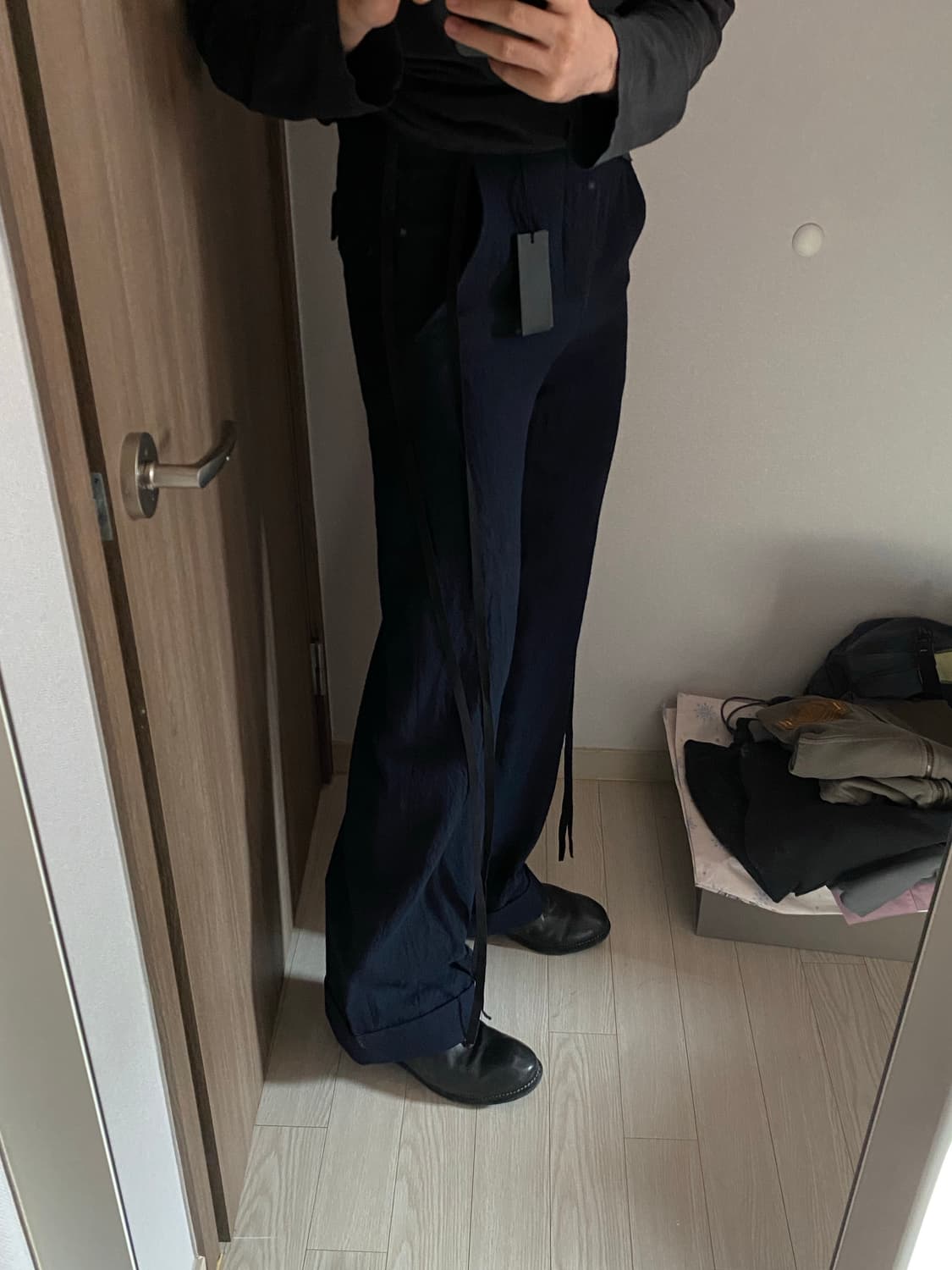 [40] 앤드뮐미스터 Berlinda 스트랩 울 트라우저 상품이미지6