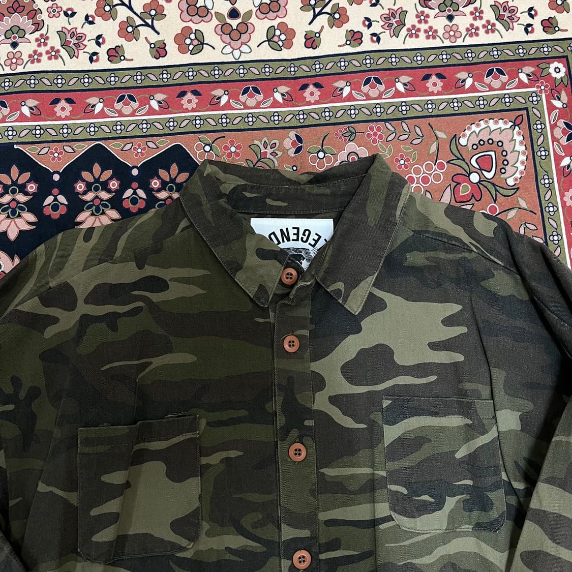 레겐다 도쿄 밀리터리 카모플라쥬 포켓 셔츠 S/90 상품이미지2