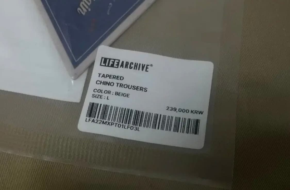 라이프아카이브(풋티지브라더스) 치노팬츠 베이지 상품이미지2