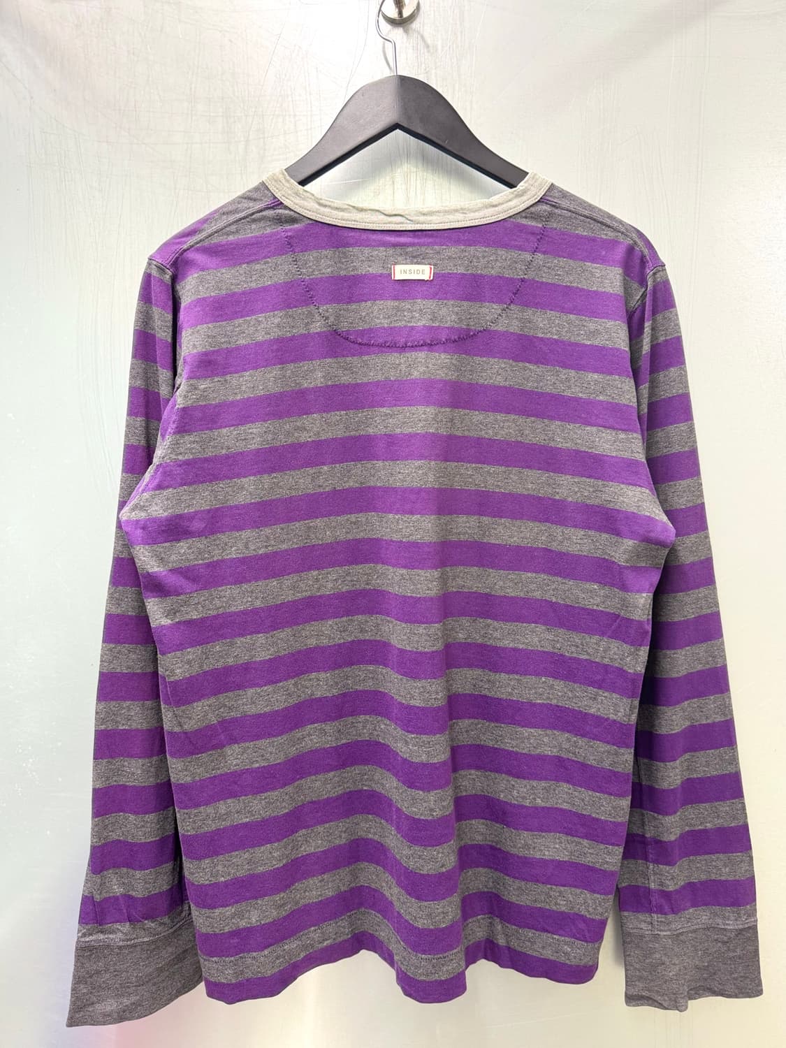 Paul Smith 폴스미스 퍼플 스트라이프 패턴 헨리넥 롱슬리브 티셔츠 상품이미지6