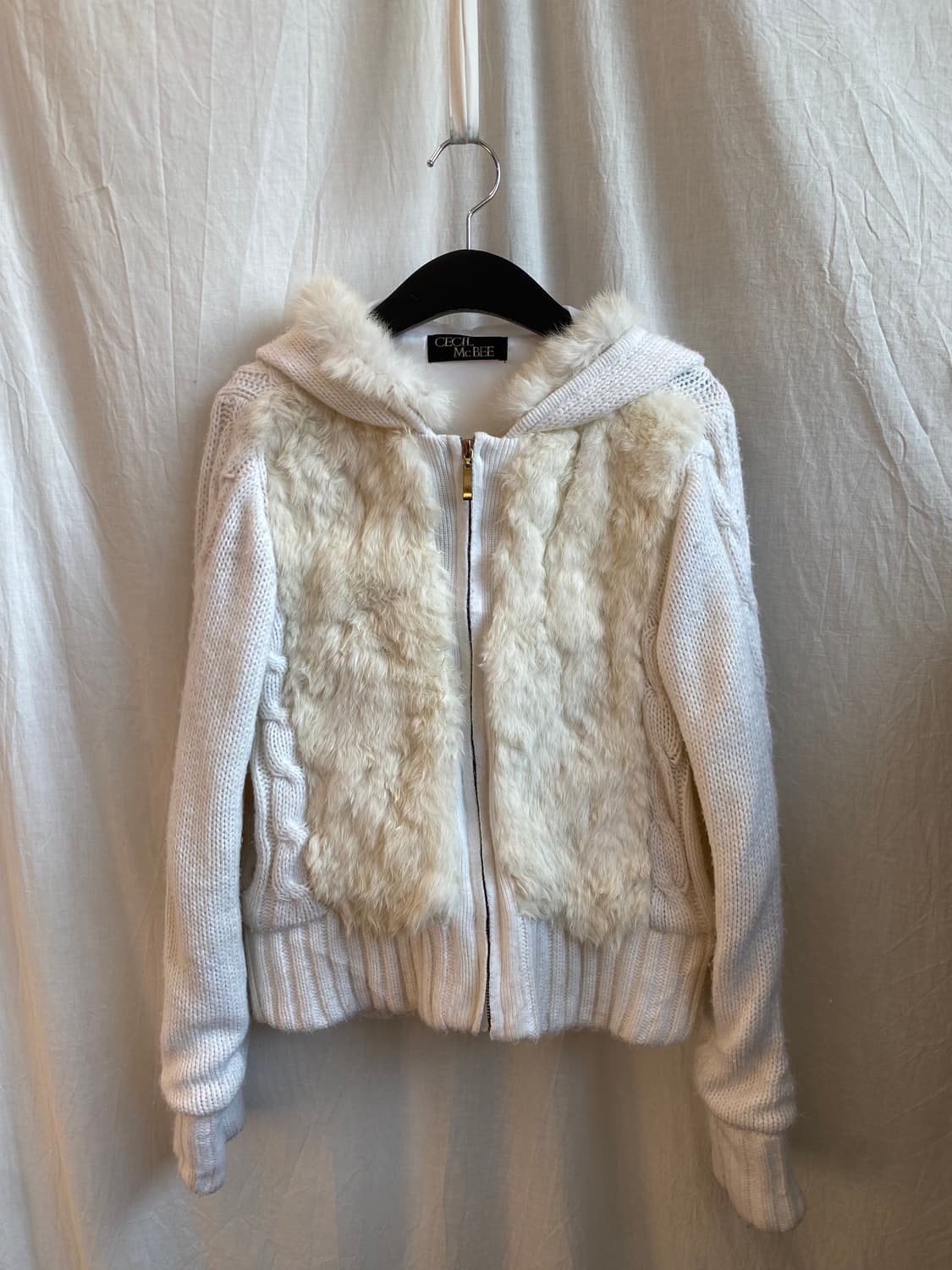 CECIL MCBEE 화이트퍼집업자켓(M) 상품이미지1