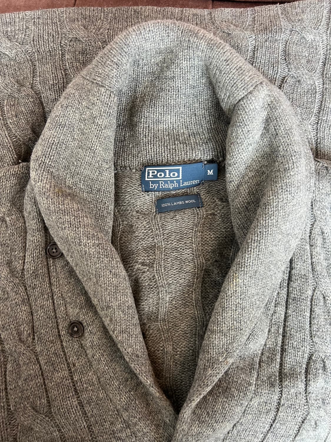 폴로랄프로렌 남성 그레이숄카라가디건 울가디건 케이블가디건 상품이미지5