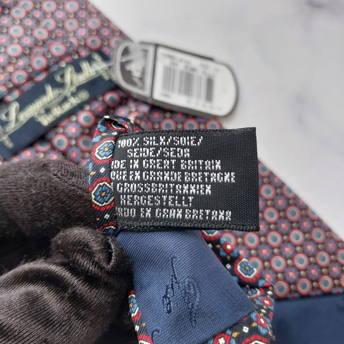 TIE RACK 타이랙 넥타이 블루 기하 패턴 10cm 새제품 K2561 상품이미지9