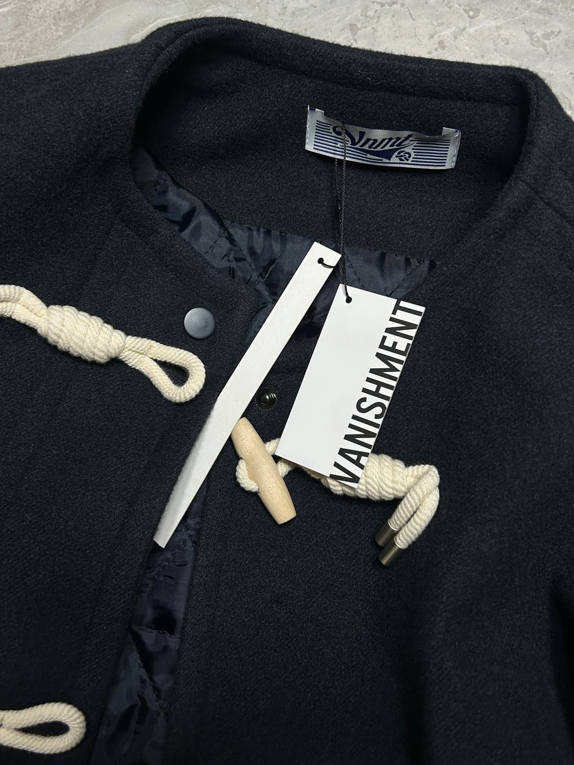 Vanishment 바니쉬먼트 네이비 더플 숏 코트 떡볶이코트 상품이미지5