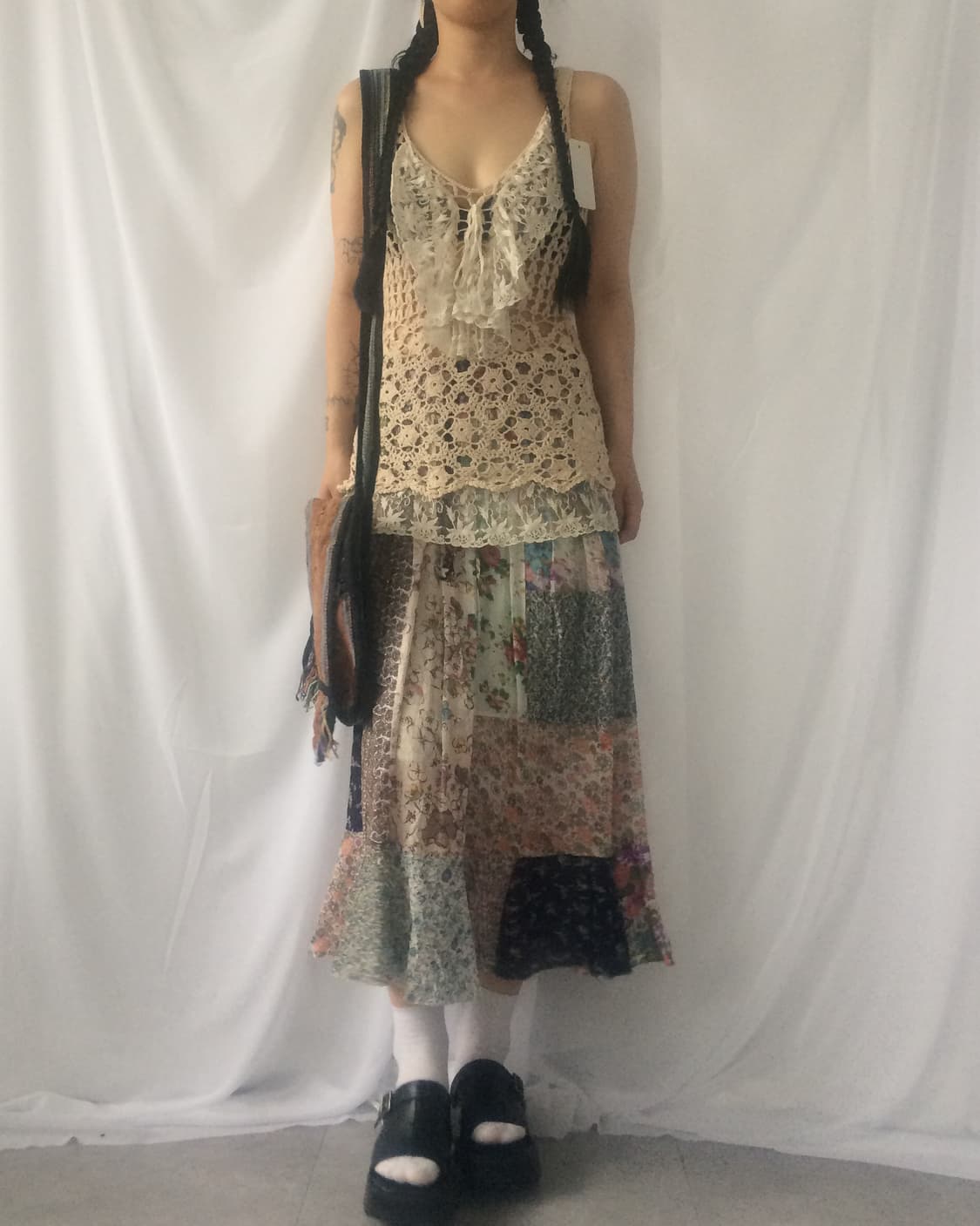 Lace trimming lace up point crochet slee 상품이미지7