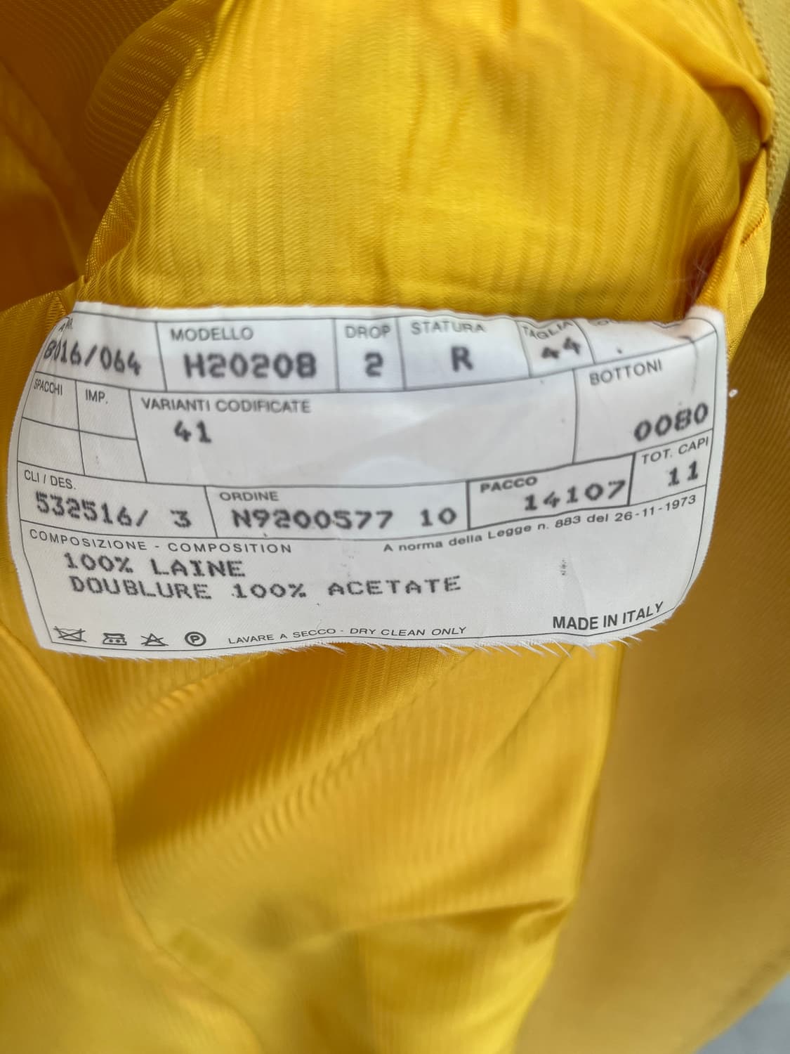 에르메스 옐로우 울 블레이저  상품이미지3