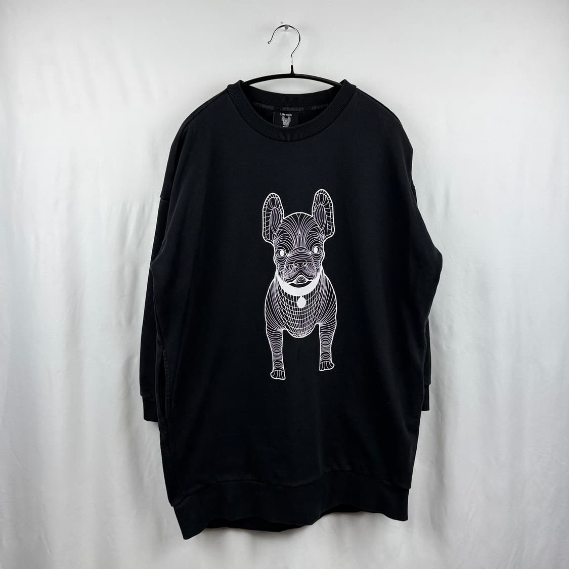 (F) 라이프워크 빅로고 롱 기장 맨투맨 블랙 상품이미지2