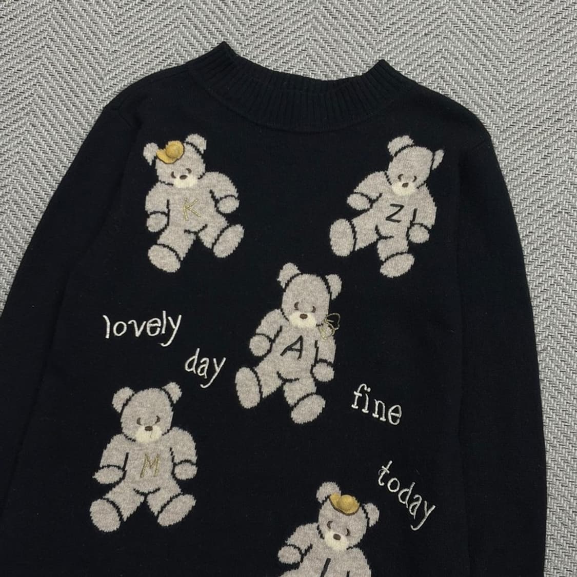 카자미도리 베어 울 니트 v1647 상품이미지3