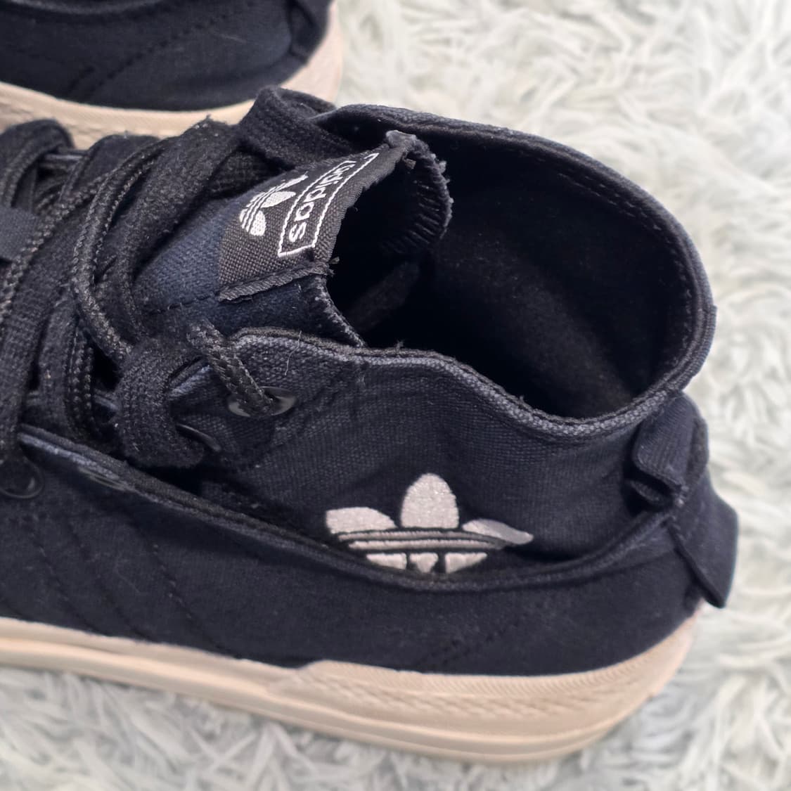 2a-12:아디다스 오리지널스 니짜 더블레이어 하이 블랙(240mm) 상품이미지3