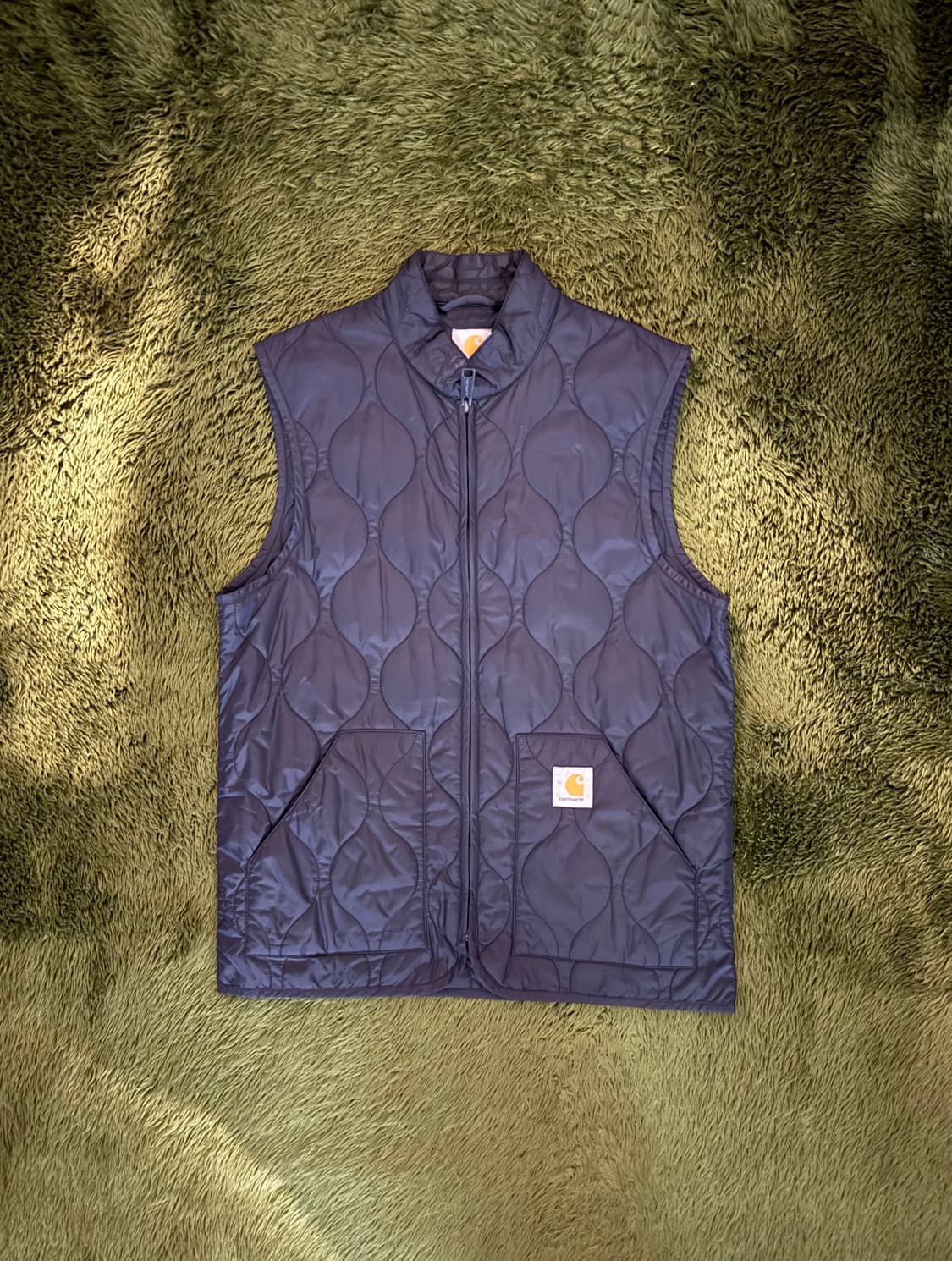 [M] 칼하트 WIP 캠프 퀼티드 라이너 베스트 네이비 상품이미지1