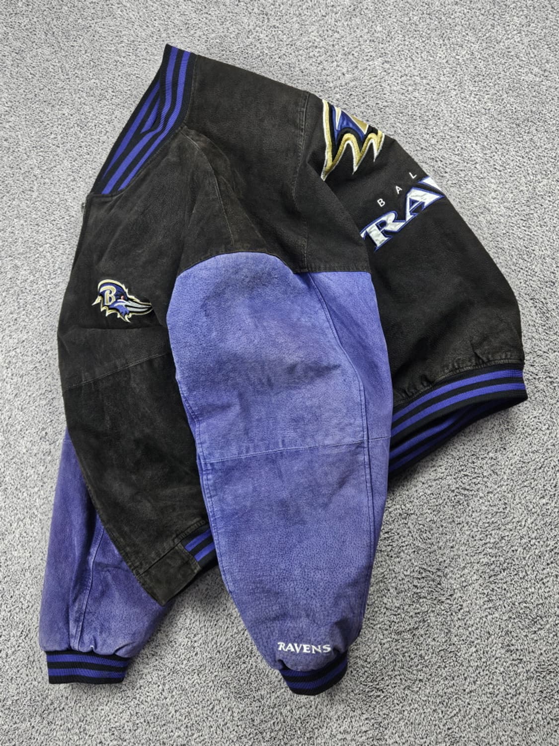 NFL 게임데이 볼티모어 레이븐스 가죽 바시티자켓 (2XL)/ 10213 상품이미지4