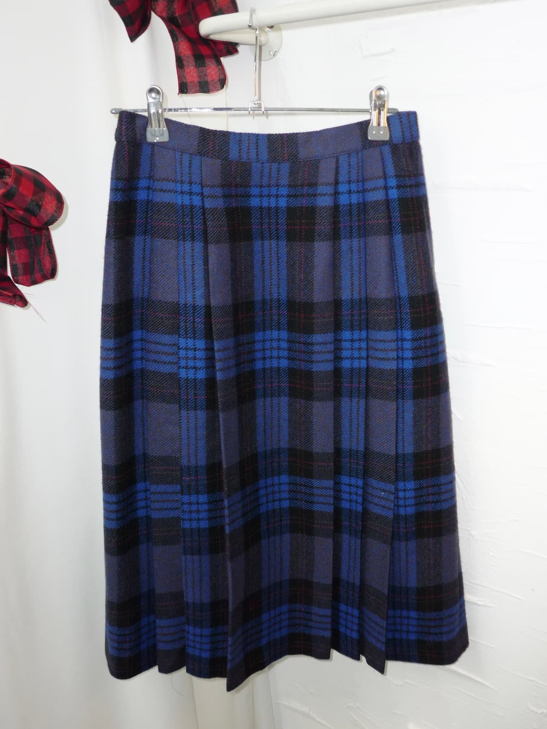 Blue Scottish midi skirt 상품이미지4