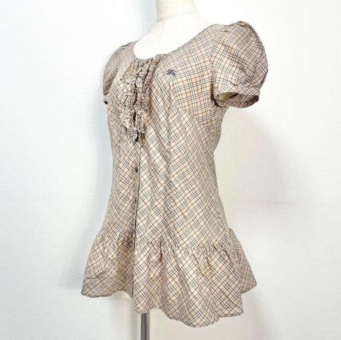 버버리 블루라벨 노바체크 프릴 원피스 상품이미지3