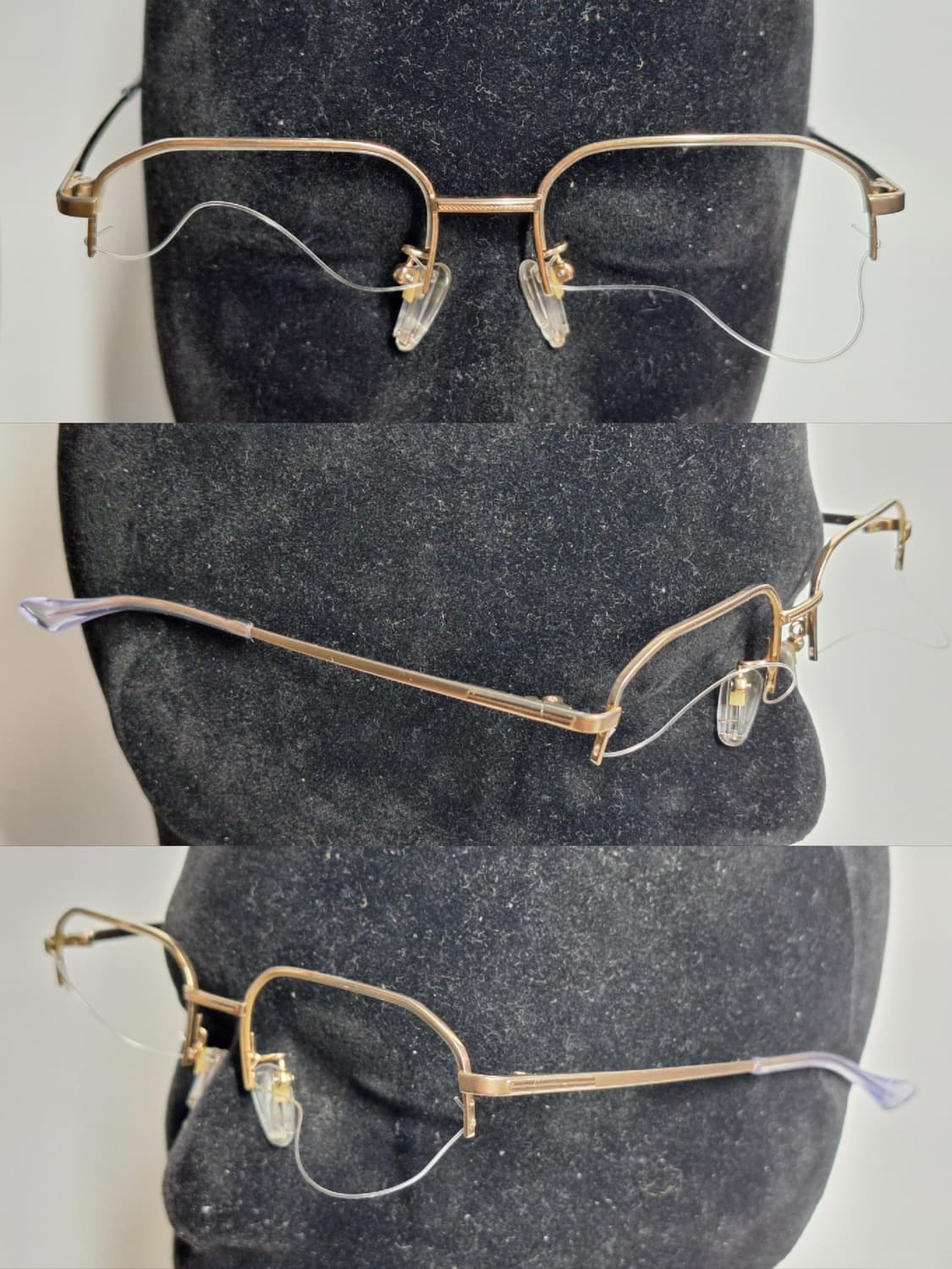 90s 일본 빈티지 펜탁스 pentax 3073 티타늄 반무테 안경테 상품이미지9