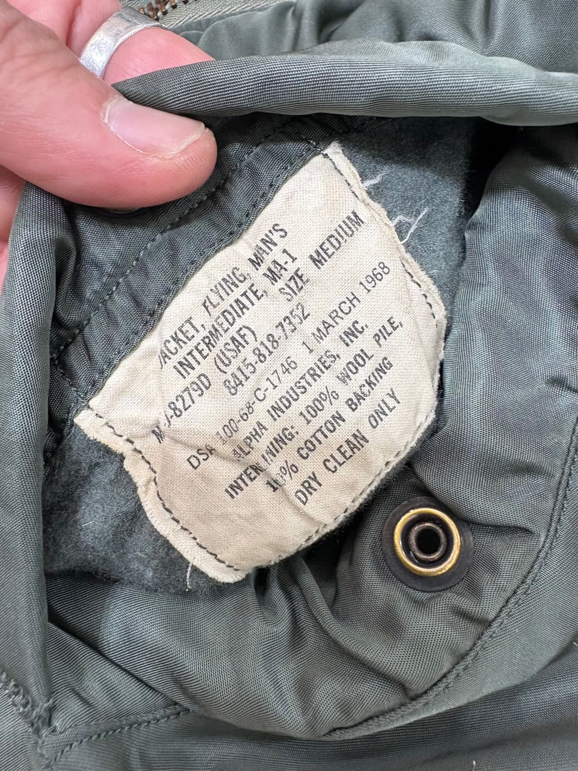 Rare!!! 60;s USAF MA-1 Flight Jacket. 상품이미지6