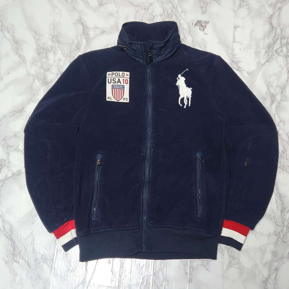 폴로 랄프로렌 빅포니 성조기 USA 후리스 플러스 자켓 상품이미지3