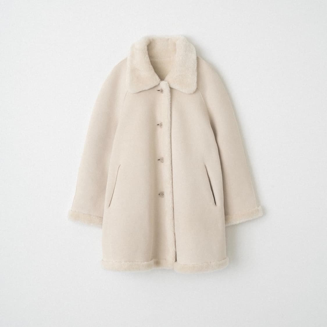 아카이브제이투유 캐롤리버시블무스탕 크림 상품이미지1