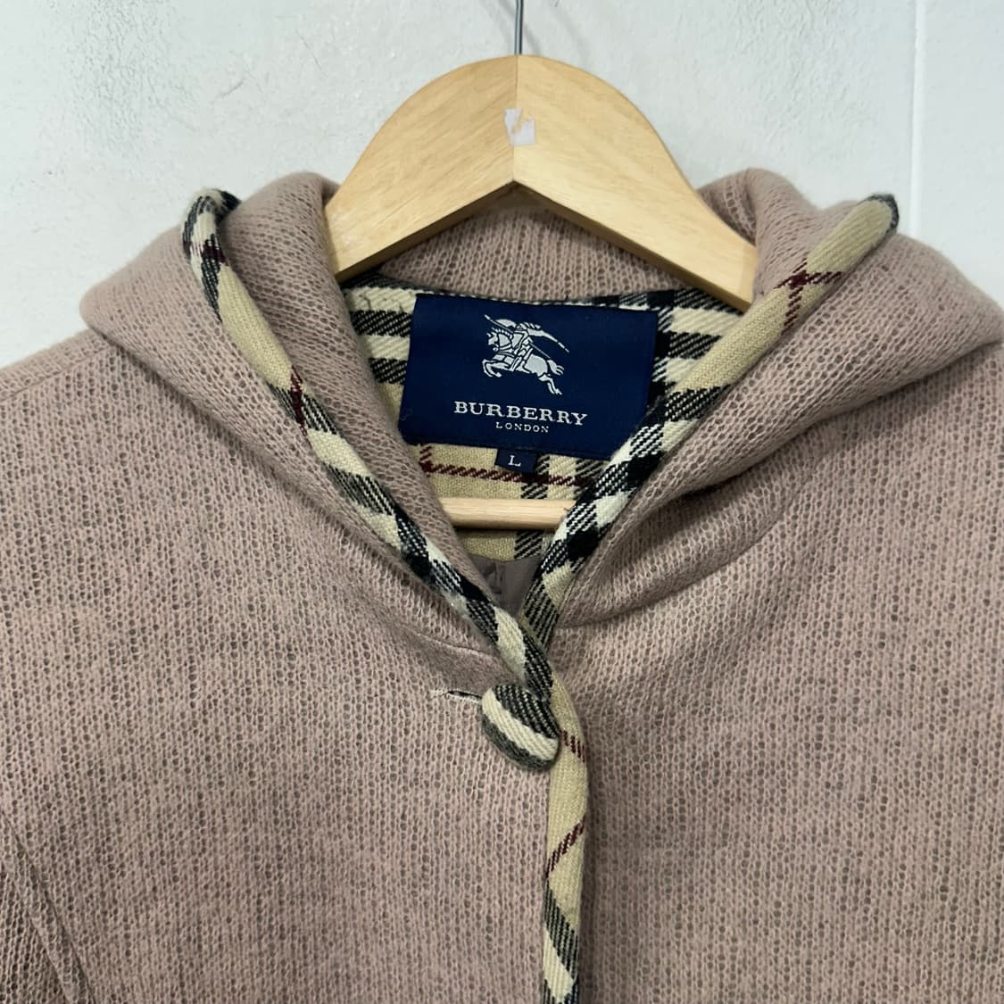 90's 버버리 후드 코트 상품이미지2